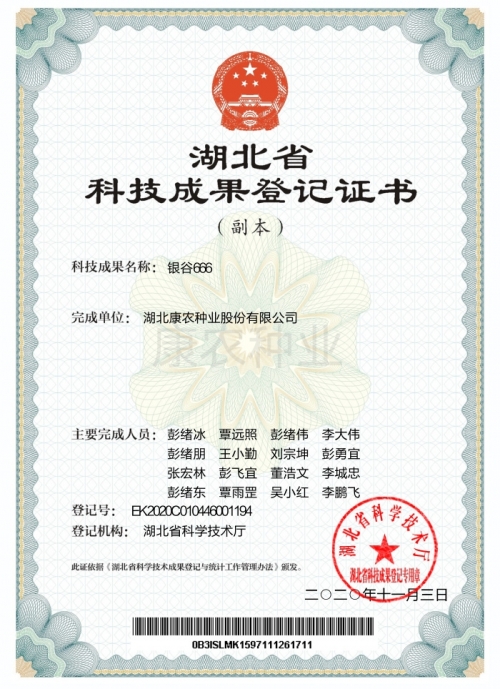 Silver Valley 666[Registration Certificate]